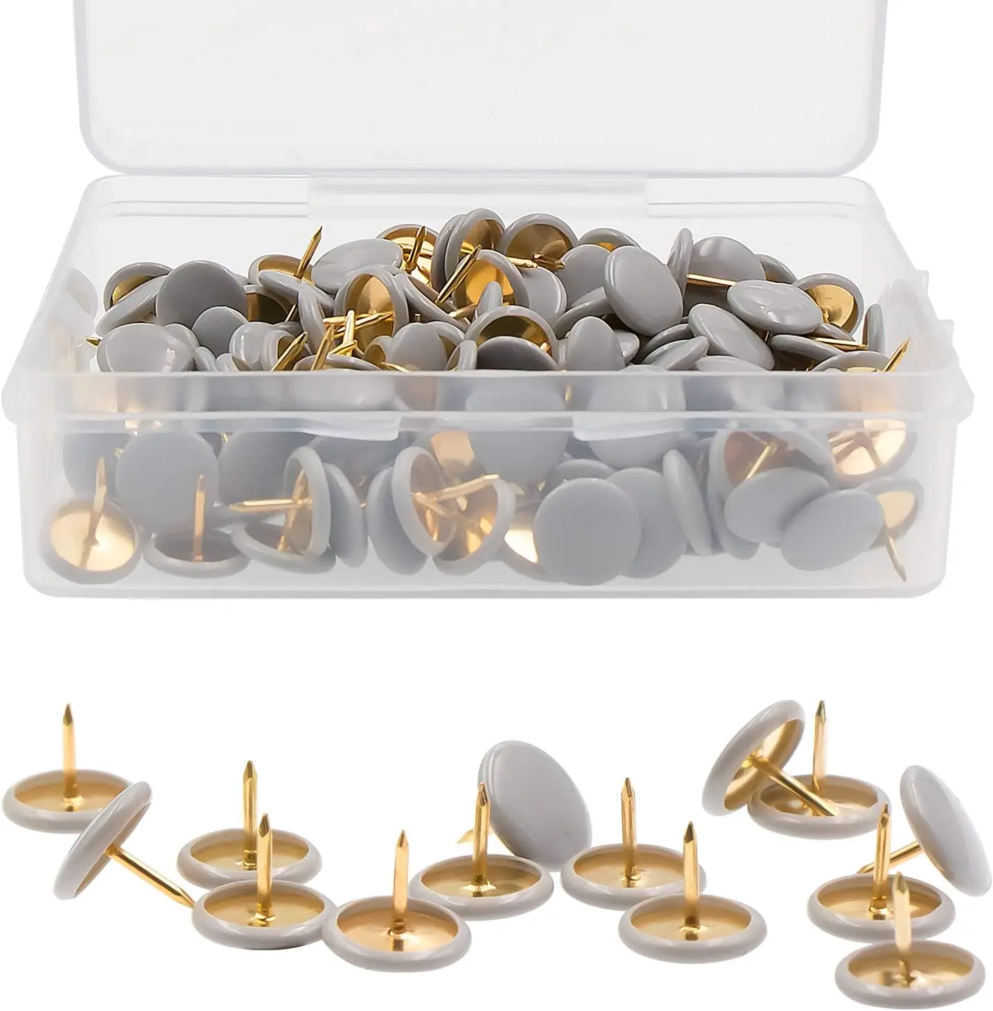 200 Pcs Gray Plastic Thumb Tacks for Bulletin Boards Corkboards Maps with Round Head
200 Pcs Gray Plastic Thumb Tacks for Bulletin Boards Corkboards Maps with Round Head