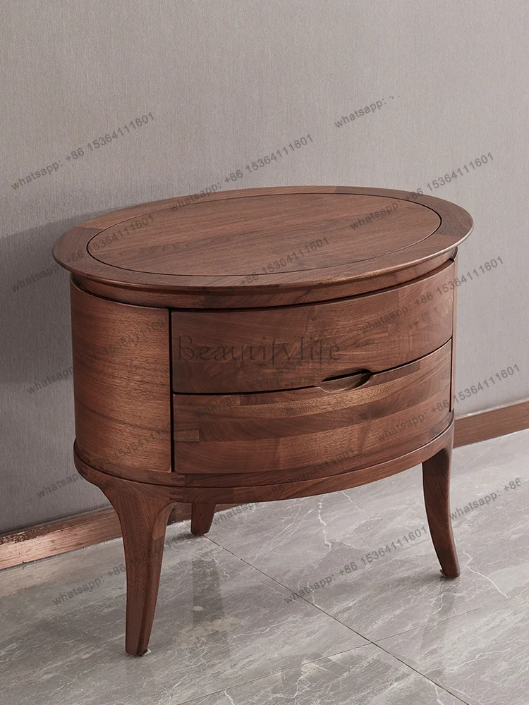 AA North American black walnut all solid wood bedside table bedroom storage round designer bedside cabinet
AA North American black walnut all solid wood bedside table bedroom storage round designer bedside cabinet