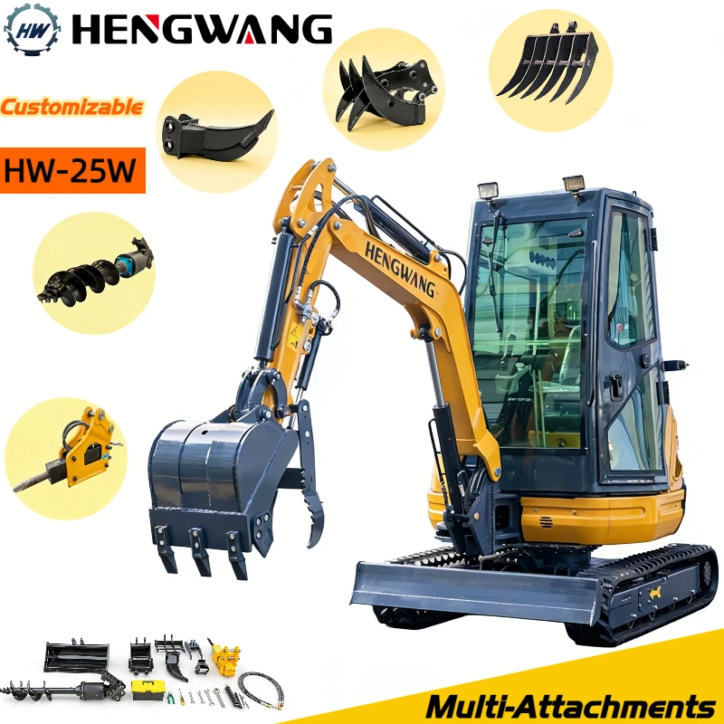 2.5 Ton Customized Mini Excavator Hydraulic Crawler Digger Diesel Bagger with Air Conditioner Cabin for Agricultural & Building
2.5 Ton Customized Mini Excavator Hydraulic Crawler Digger Diesel Bagger with Air Conditioner Cabin for Agricultural & Building