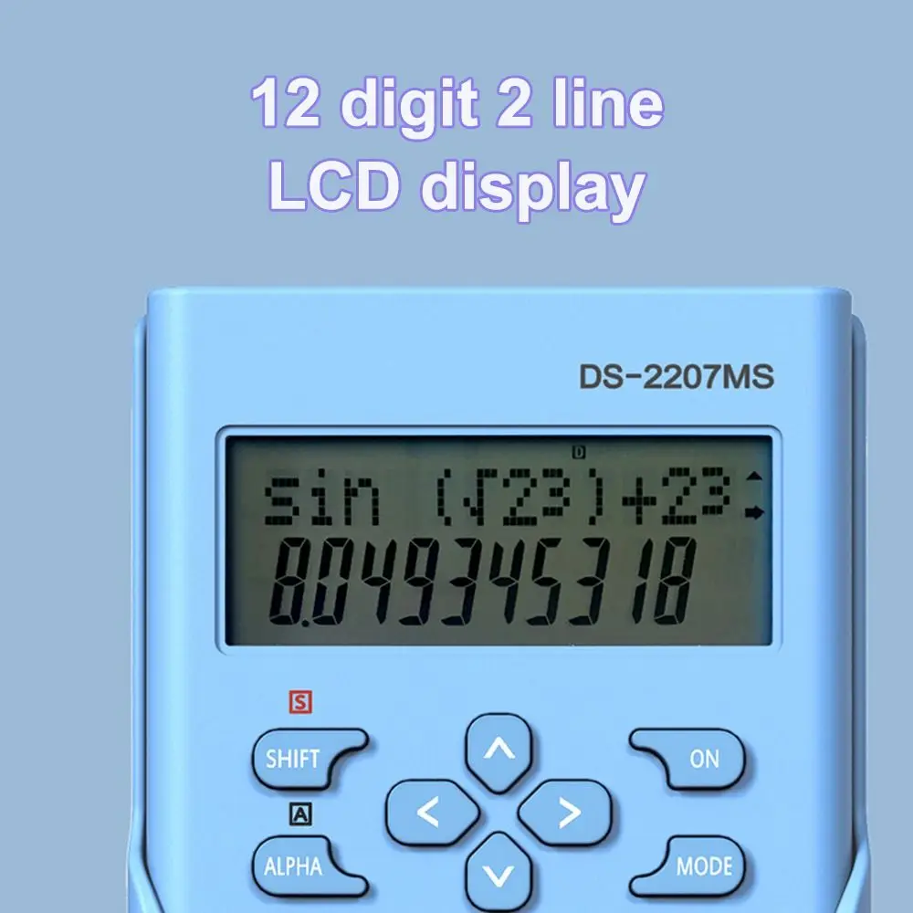 240 функций, инженерный научный калькулятор, стандартный 2-линейный 12-значный функциональный калькулятор, школьные канцелярские принадлежности
240 функций, инженерный научный калькулятор, стандартный 2-линейный 12-значный функциональный калькулятор, школьные канцелярские принадлежности