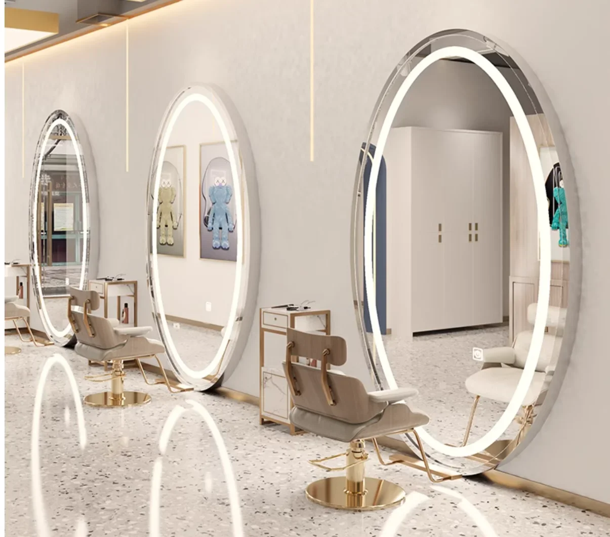 New hair salon mirror table hair salon mirror hair salon dedicated wall mounted LED single-sided mirror
New hair salon mirror table hair salon mirror hair salon dedicated wall mounted LED single-sided mirror