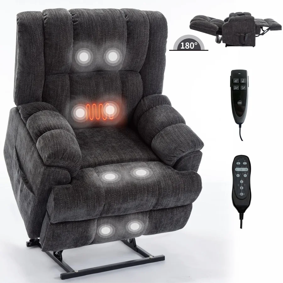 Dual Motor Heat Massage Infinite Position Up to 350 LBS Electric Power Lift Recliners with PowerRemote Mediumfirm and Heavy Dut
Dual Motor Heat Massage Infinite Position Up to 350 LBS Electric Power Lift Recliners with PowerRemote Mediumfirm and Heavy Dut