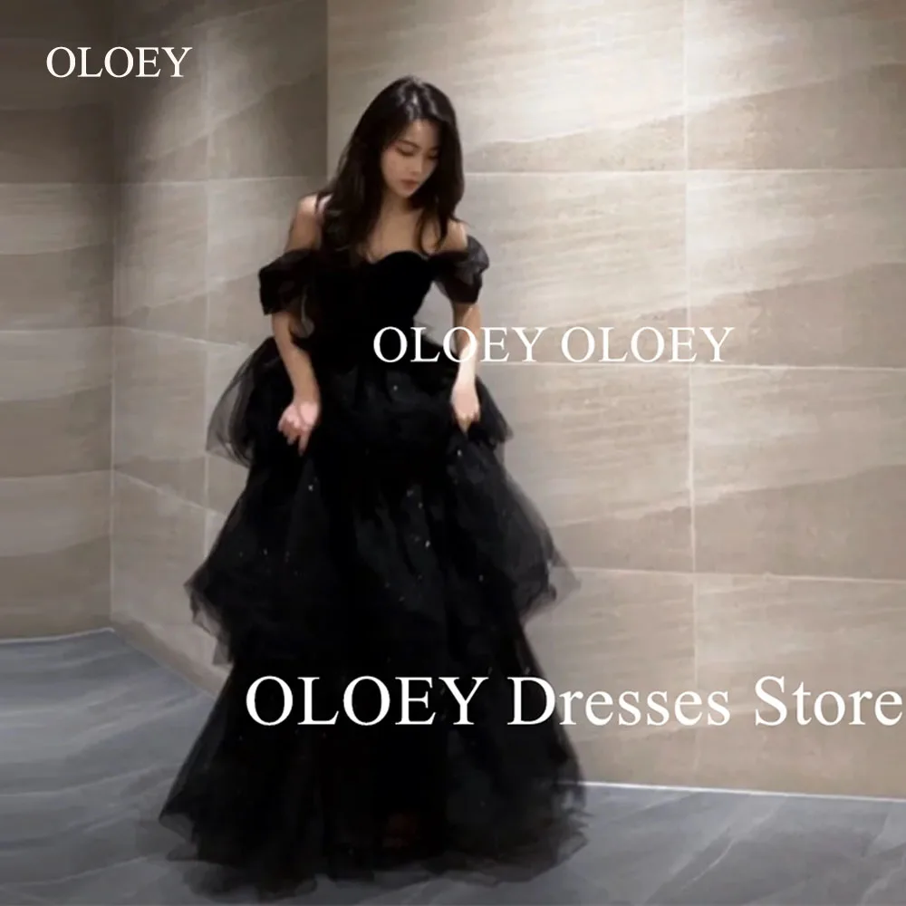 OLOEY Shiny Tulle Black Evening Dresses Long Party Dress Off Shoulder Tiered Princess Prom Gowns Customized Wedding Photo shoot
OLOEY Shiny Tulle Black Evening Dresses Long Party Dress Off Shoulder Tiered Princess Prom Gowns Customized Wedding Photo shoot