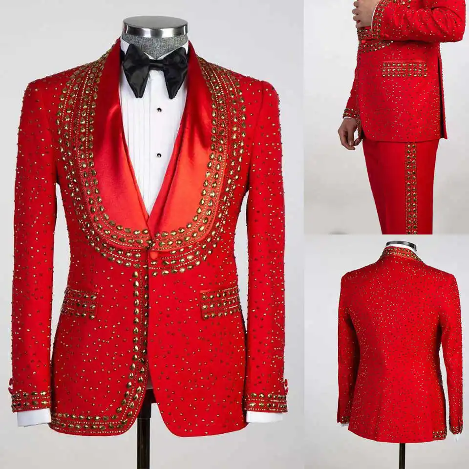 Modern Men's Suits Blazer 3-Piece Single Breasted Formal Evening Jacket Customized Plus Size Wedding Tuxedo Trajes Para Hombre
Modern Men's Suits Blazer 3-Piece Single Breasted Formal Evening Jacket Customized Plus Size Wedding Tuxedo Trajes Para Hombre