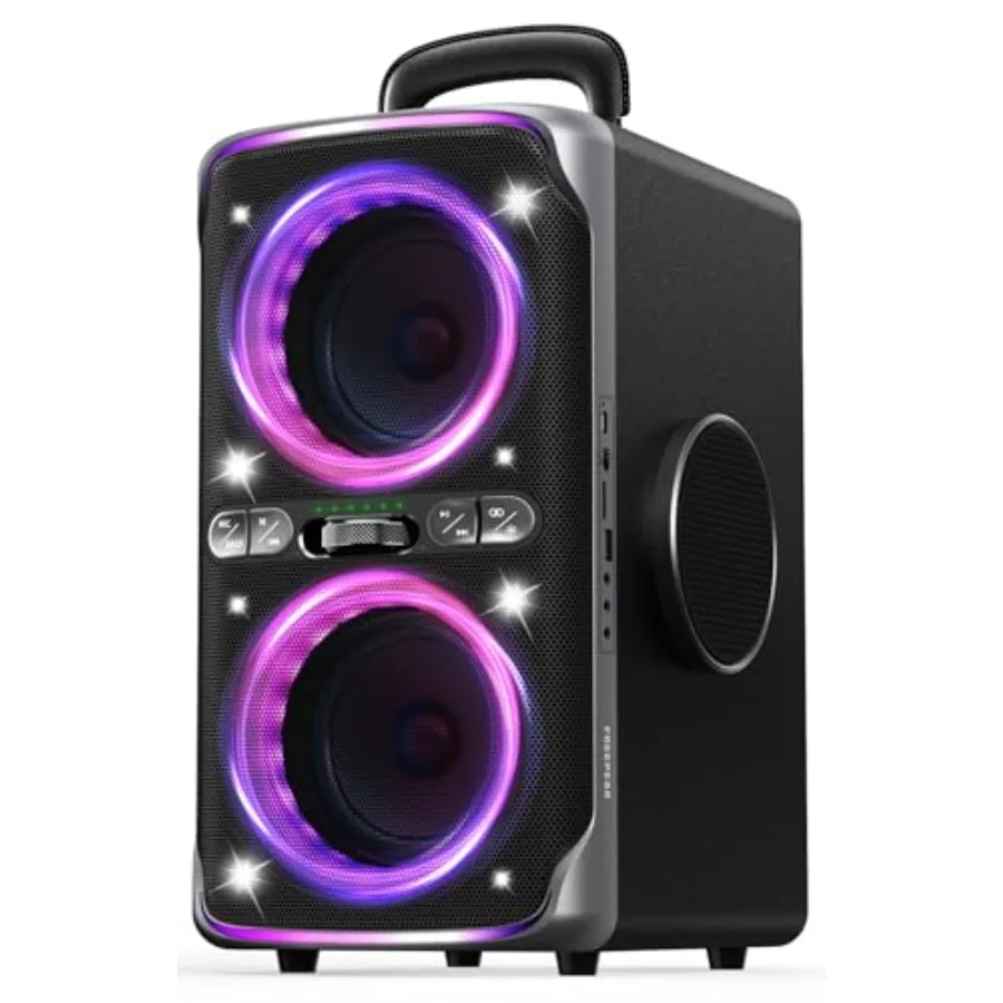 Party Bluetooth Speaker - 240W Peak Loud Speaker, Dazzling Light Show, Deep Bass, IPX4 Waterproof, 15H Battery, TWS Pairing, BT
Party Bluetooth Speaker - 240W Peak Loud Speaker, Dazzling Light Show, Deep Bass, IPX4 Waterproof, 15H Battery, TWS Pairing, BT