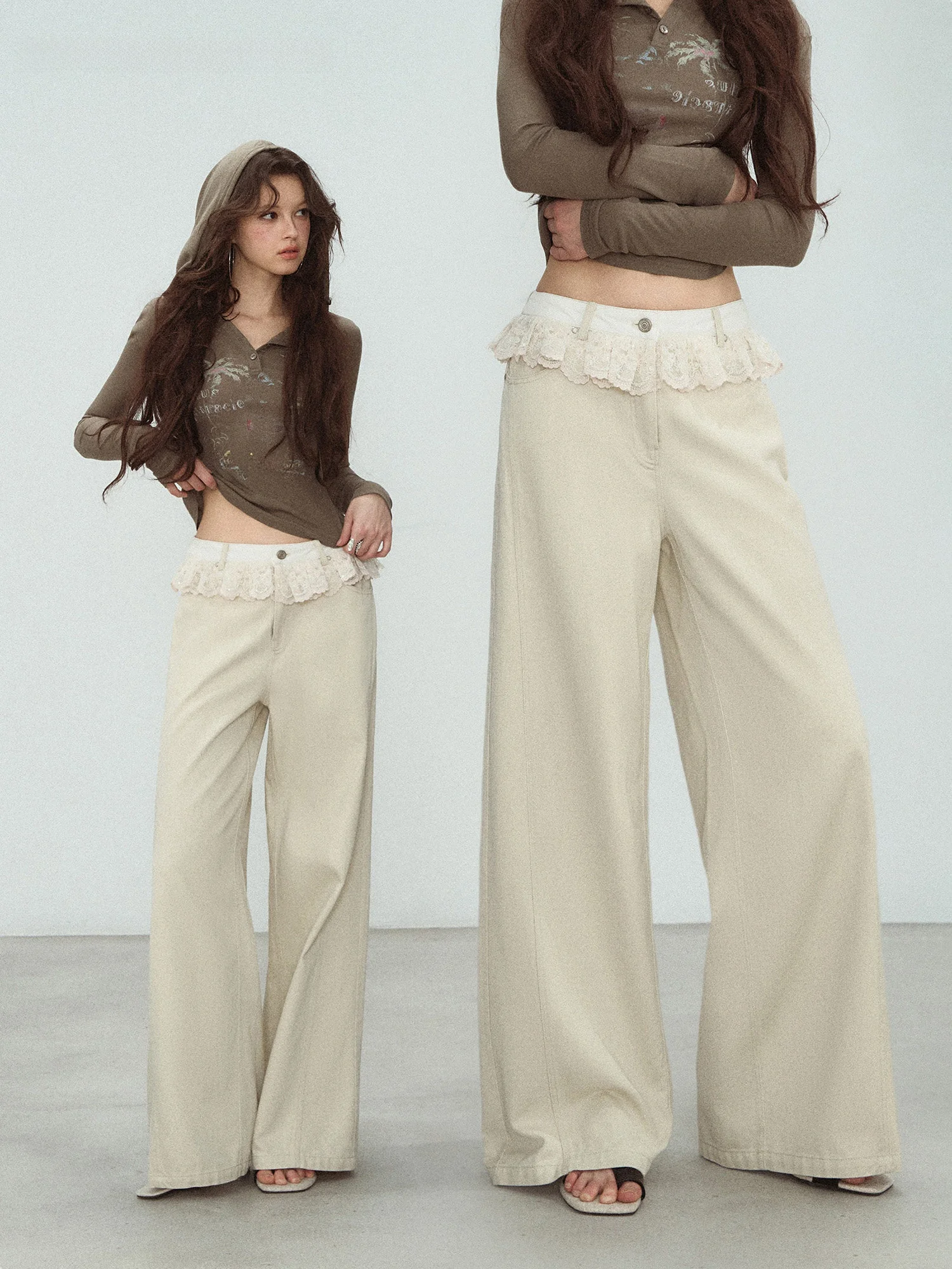 LulusMiracle Lace Trim Splice Straight Leg Jeans Women Loose Drape Casual Pants High Waist Cotton Knitted No Stretch
LulusMiracle Lace Trim Splice Straight Leg Jeans Women Loose Drape Casual Pants High Waist Cotton Knitted No Stretch