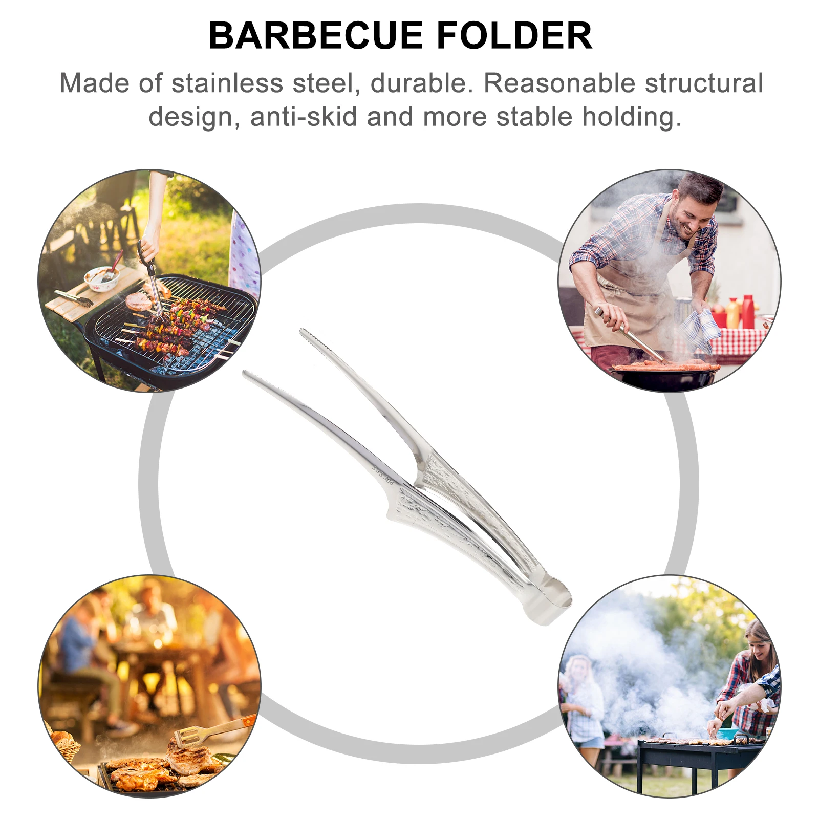 1pc Stainless Steel Food Tongs Heat Resistant Bbq Tong For Steak Bread Kitchen Use Comfortable Grip Wedding Banquet
1pc Stainless Steel Food Tongs Heat Resistant Bbq Tong For Steak Bread Kitchen Use Comfortable Grip Wedding Banquet