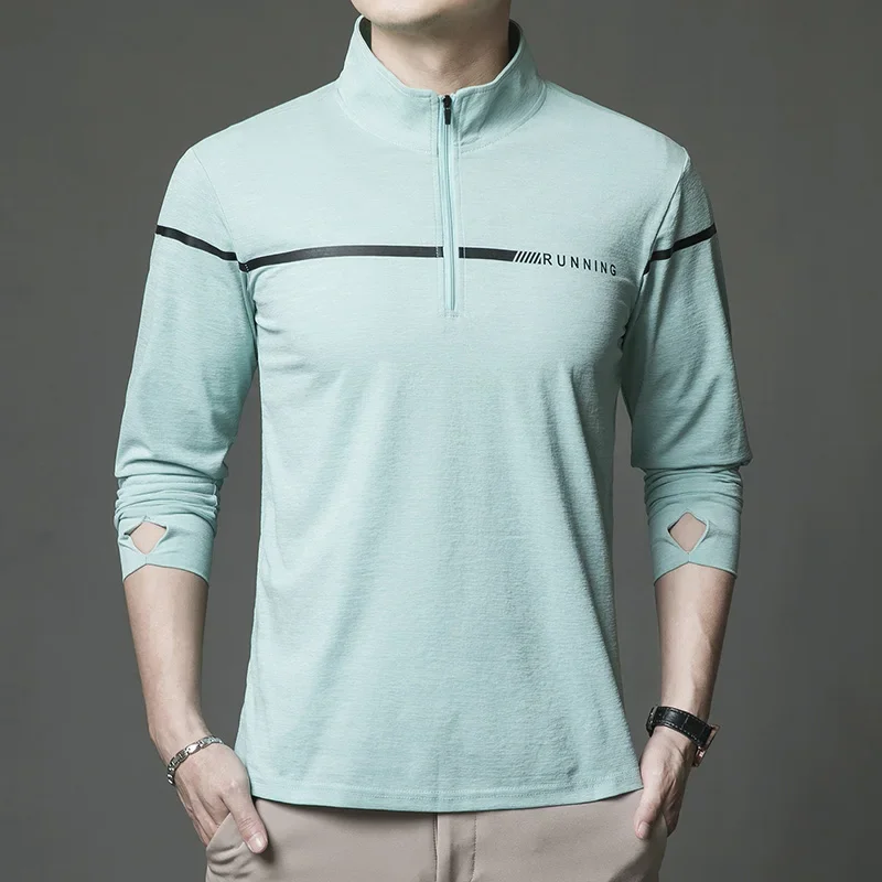 Быстросохнущая мужская футболка с воротником-стойкой для бега, дышащая уличная блузка для фитнеса, топы, легкая спортивная осенняя куртка
Быстросохнущая мужская футболка с воротником-стойкой для бега, дышащая уличная блузка для фитнеса, топы, легкая спортивная осенняя куртка