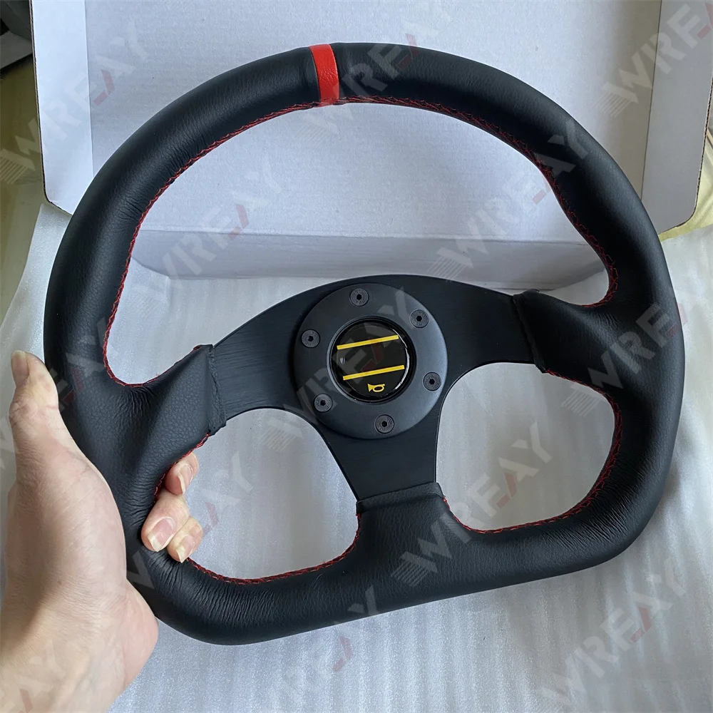 Автомобильный D-образный игровой спортивный кожаный руль JDM для универсальных автомобильных аксессуаров 13 дюймов 320 мм
Автомобильный D-образный игровой спортивный кожаный руль JDM для универсальных автомобильных аксессуаров 13 дюймов 320 мм