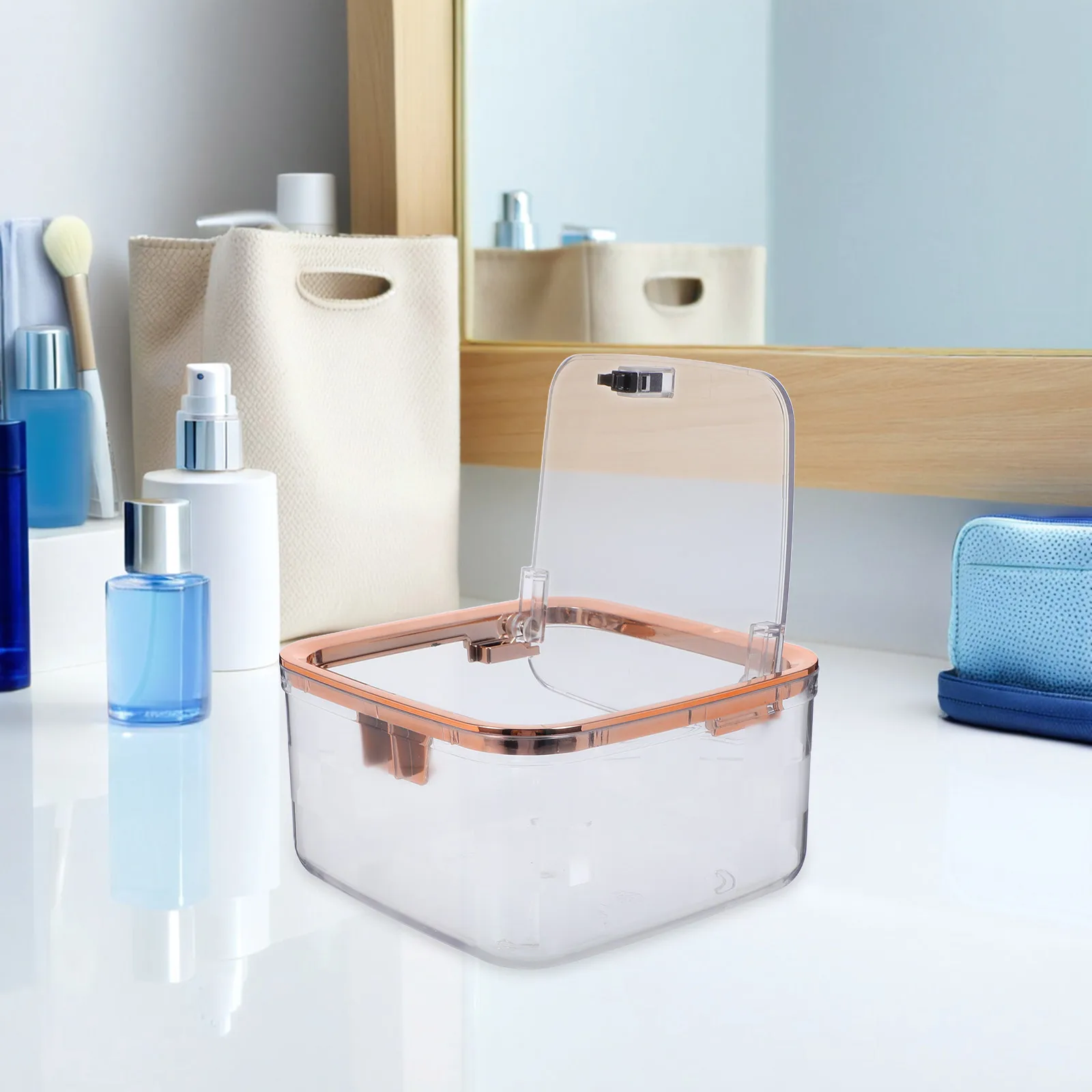 Desktop Trash Can Bin with Cover Lattice Mini Garbage for Counter Plastic Wastebasket Lid
Desktop Trash Can Bin with Cover Lattice Mini Garbage for Counter Plastic Wastebasket Lid