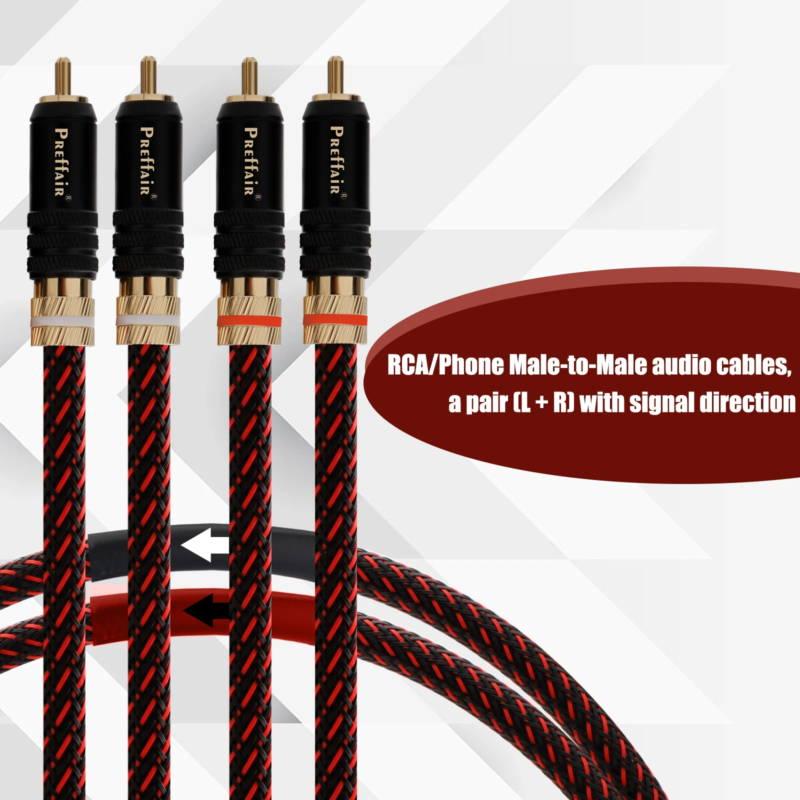 Preffair OFC Coppe RCA Audio Interconnct Cable Hifi Audio Hi-end RCA male to RCA female Cable With Gold Plated Connector Plug
Preffair OFC Coppe RCA Audio Interconnct Cable Hifi Audio Hi-end RCA male to RCA female Cable With Gold Plated Connector Plug