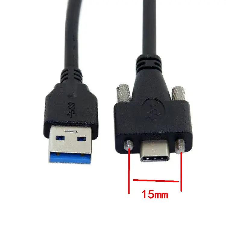 with dual screw fixed lock panel USB 3.1 Type-C to USB3.0 industrial camera data cable
with dual screw fixed lock panel USB 3.1 Type-C to USB3.0 industrial camera data cable
