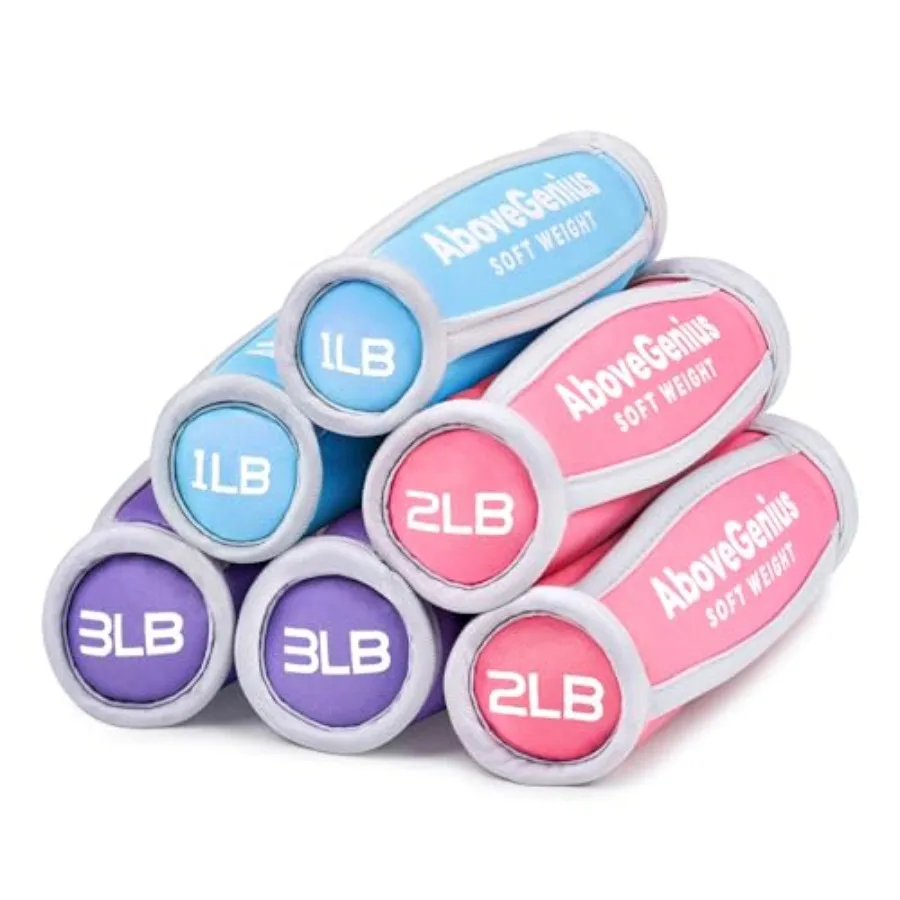 Hand Weights for Women Men 6pc Soft Dumbbell Set 1lb 2lb 3lb Each Walking Weights with Hand Straps Comfortable Iron Sand Filled
Hand Weights for Women Men 6pc Soft Dumbbell Set 1lb 2lb 3lb Each Walking Weights with Hand Straps Comfortable Iron Sand Filled