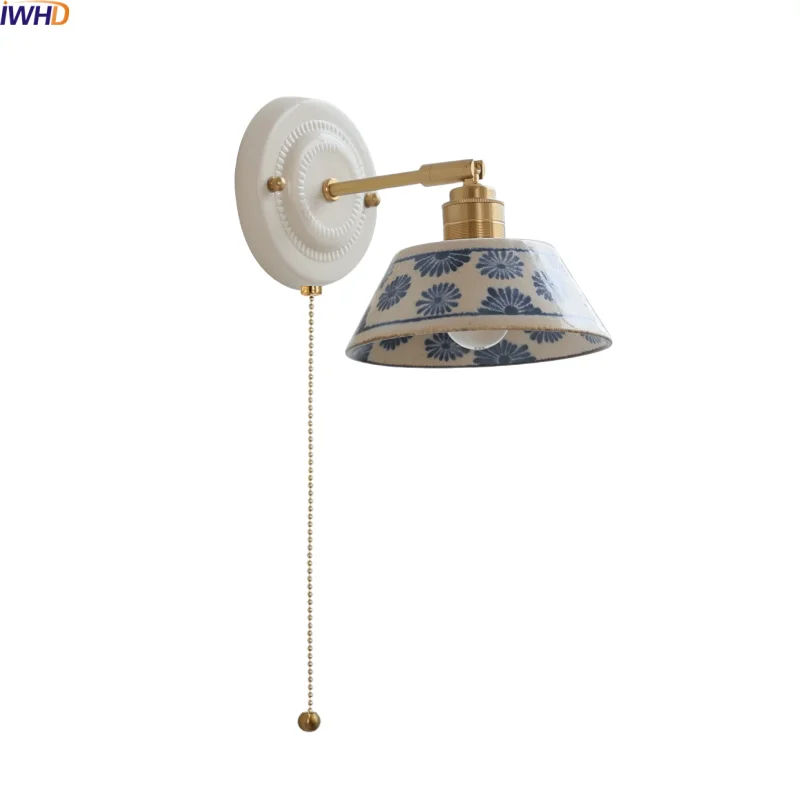 IWHD Flower Nordic LED Wall Lamps Indoor Luxury With Flexible Round Ceramic Shade Brass Bathroom Mirror Light Applique Murale
IWHD Flower Nordic LED Wall Lamps Indoor Luxury With Flexible Round Ceramic Shade Brass Bathroom Mirror Light Applique Murale