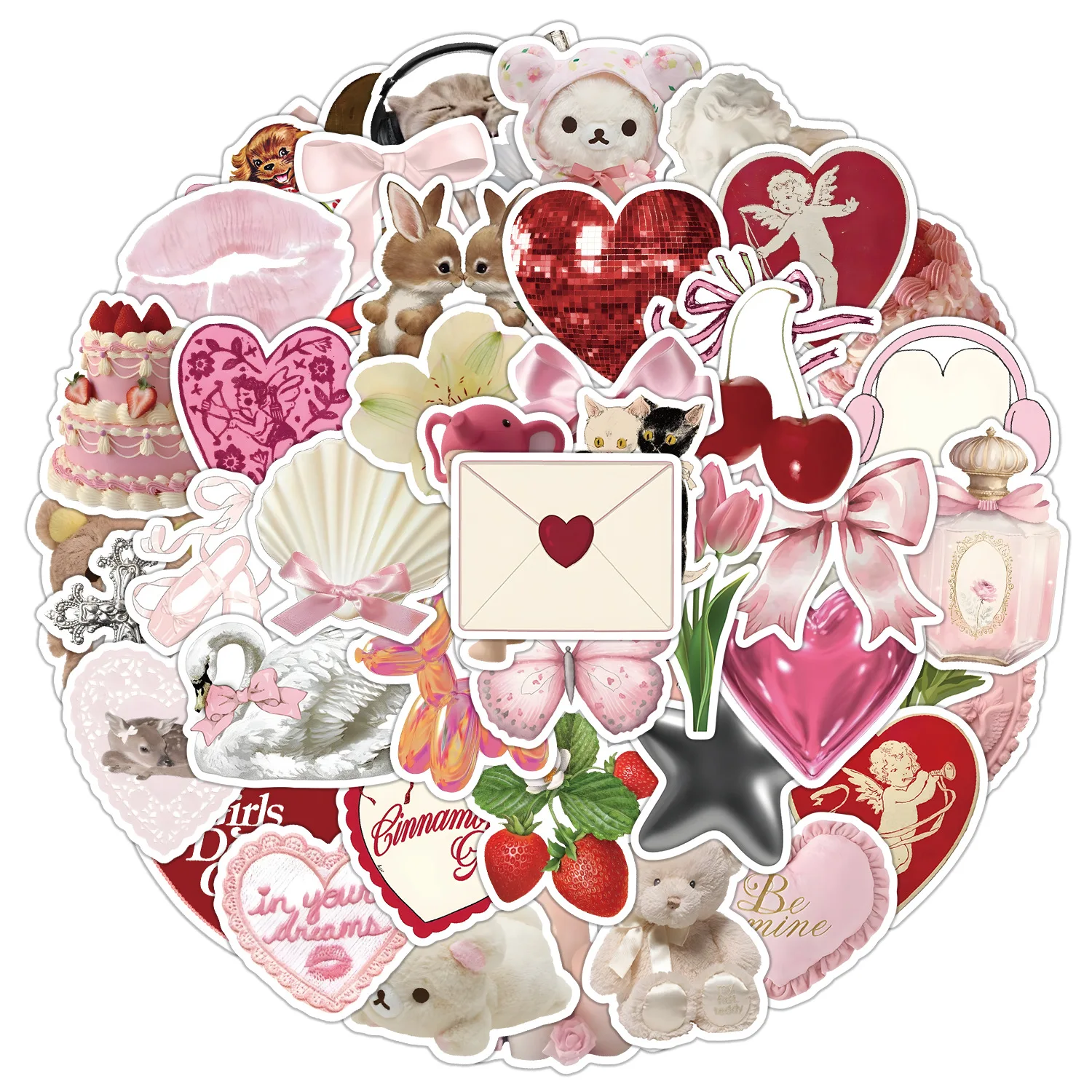 50PCS Coquette Aesthetic Pink Stickers Ins-Style Cute Cartoon Decals Skateboard Laptop Phone Wall Fridge Waterproof Vinyl DIY
50PCS Coquette Aesthetic Pink Stickers Ins-Style Cute Cartoon Decals Skateboard Laptop Phone Wall Fridge Waterproof Vinyl DIY