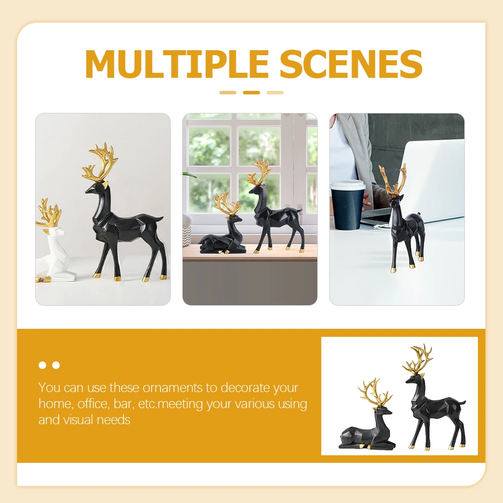 2pcs Creative Resin Reindeer Figurines 3D Deer Decor for Living Room Luxury Bedroom Table Centerpiece Christmas Decoration 
2pcs Creative Resin Reindeer Figurines 3D Deer Decor for Living Room Luxury Bedroom Table Centerpiece Christmas Decoration