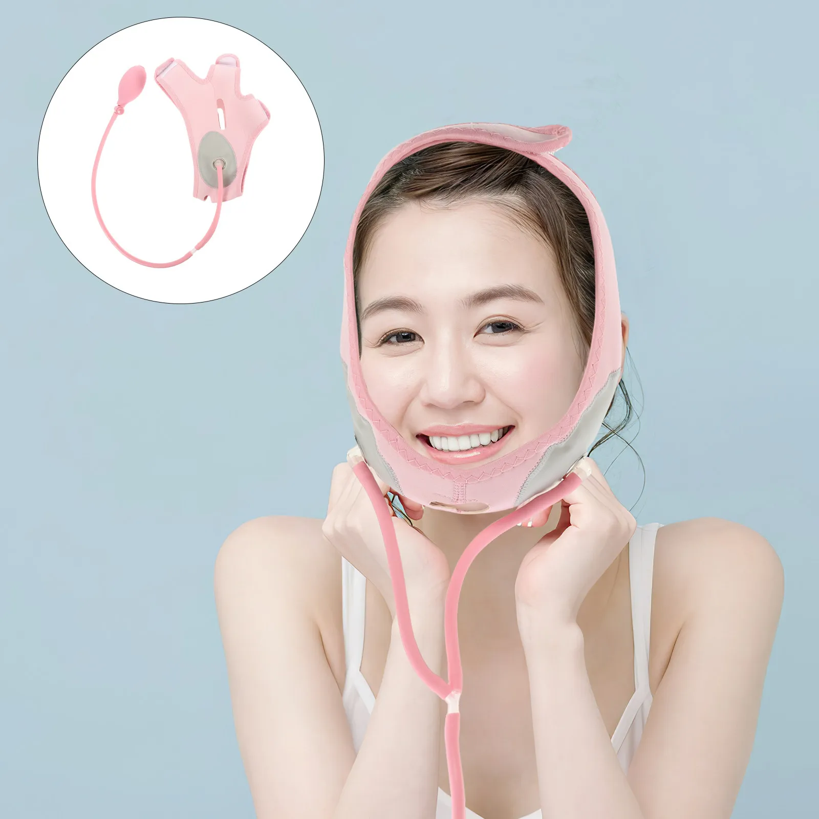 1Pcs Band Inflatable Adjustable Slimming Strap Facial Beauty Tool V Shape Chin Lift Shaper Thin Face Mask Breathable
1Pcs Band Inflatable Adjustable Slimming Strap Facial Beauty Tool V Shape Chin Lift Shaper Thin Face Mask Breathable