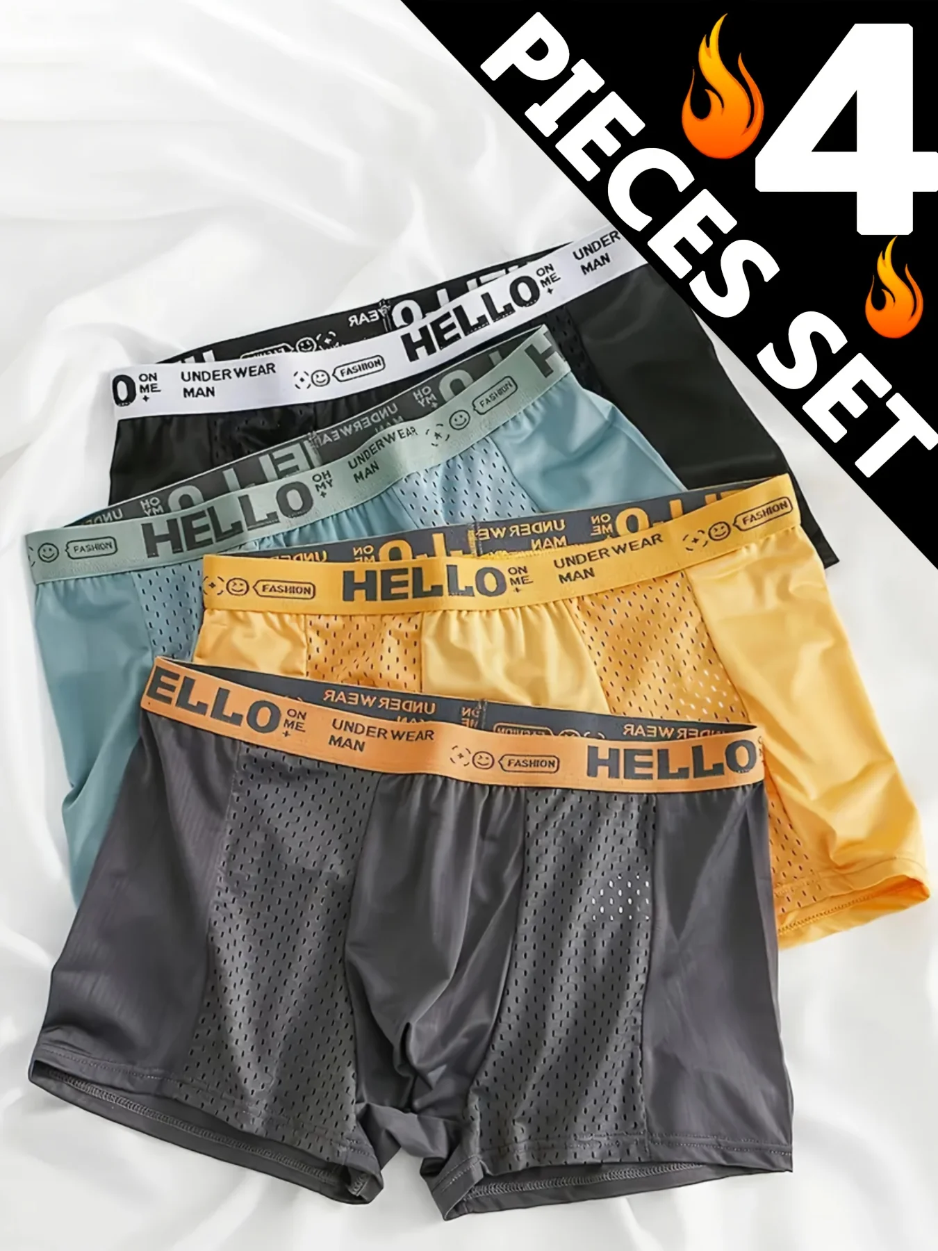 Комплект из 4 летних сетчатых мужских трусов-боксеров, быстросохнущие дышащие легкие мужские трусы-боксеры, шорты
Комплект из 4 летних сетчатых мужских трусов-боксеров, быстросохнущие дышащие легкие мужские трусы-боксеры, шорты