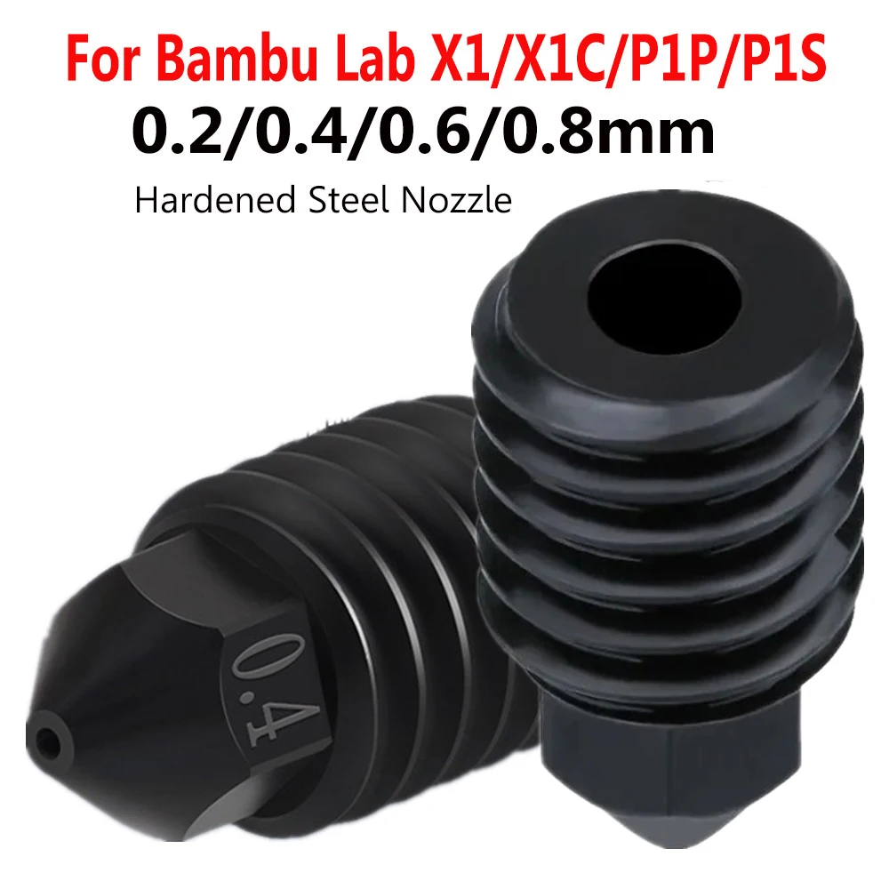 Насадка для 3D-принтера Bambu Lab X1 P1P P1S, насадки с горячим концом, аксессуары, латунь, твердая сталь 0,4/0,6/0,8/1,0 мм для Bambulab X1 Carbon
Насадка для 3D-принтера Bambu Lab X1 P1P P1S, насадки с горячим концом, аксессуары, латунь, твердая сталь 0,4/0,6/0,8/1,0 мм для Bambulab X1 Carbon