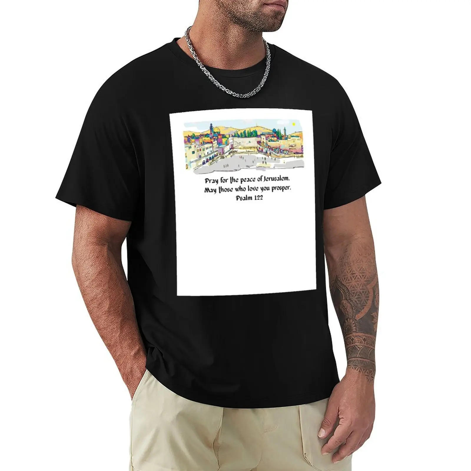 Pray for Peace - Psalm 122 T-Shirt Big and Tall Basic Tee Shirt
Pray for Peace - Psalm 122 T-Shirt Big and Tall Basic Tee Shirt
