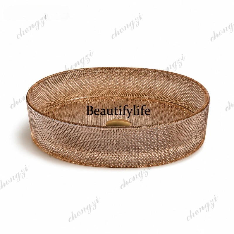 Light luxury oval glass countertop washbasin, rectangular washbasin for home use
Light luxury oval glass countertop washbasin, rectangular washbasin for home use