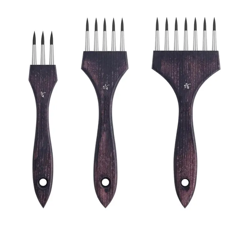 MACH-Round Comb Brush Set-Multi-Head Design, 3Pcs Professional Synthetic Brushes For Textures And Special Effects
MACH-Round Comb Brush Set-Multi-Head Design, 3Pcs Professional Synthetic Brushes For Textures And Special Effects