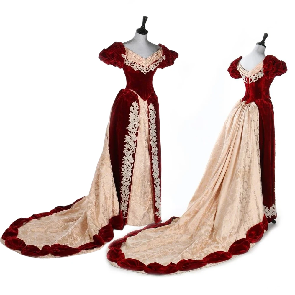 1890s Red Bustle Train Wedding Dress Victorian Royal Court Princess Dinner Dress Southern Belle Afternoon Ball Gown Reenactment
1890s Red Bustle Train Wedding Dress Victorian Royal Court Princess Dinner Dress Southern Belle Afternoon Ball Gown Reenactment