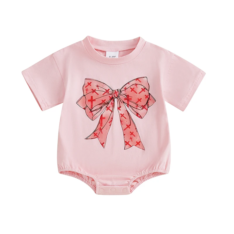 Toddler Baby Girl Romper Round Neck Short Sleeve Bow Printed Bodysuit Summer Newborn Casual Playsuit
Toddler Baby Girl Romper Round Neck Short Sleeve Bow Printed Bodysuit Summer Newborn Casual Playsuit