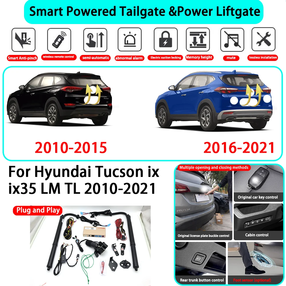 for Hyundai Tucson ix ix35 LM TL 2010-2021 OEM Smart Automatic Powered Tailgate Electric Power Tailgate Lift Kit Key Close
for Hyundai Tucson ix ix35 LM TL 2010-2021 OEM Smart Automatic Powered Tailgate Electric Power Tailgate Lift Kit Key Close