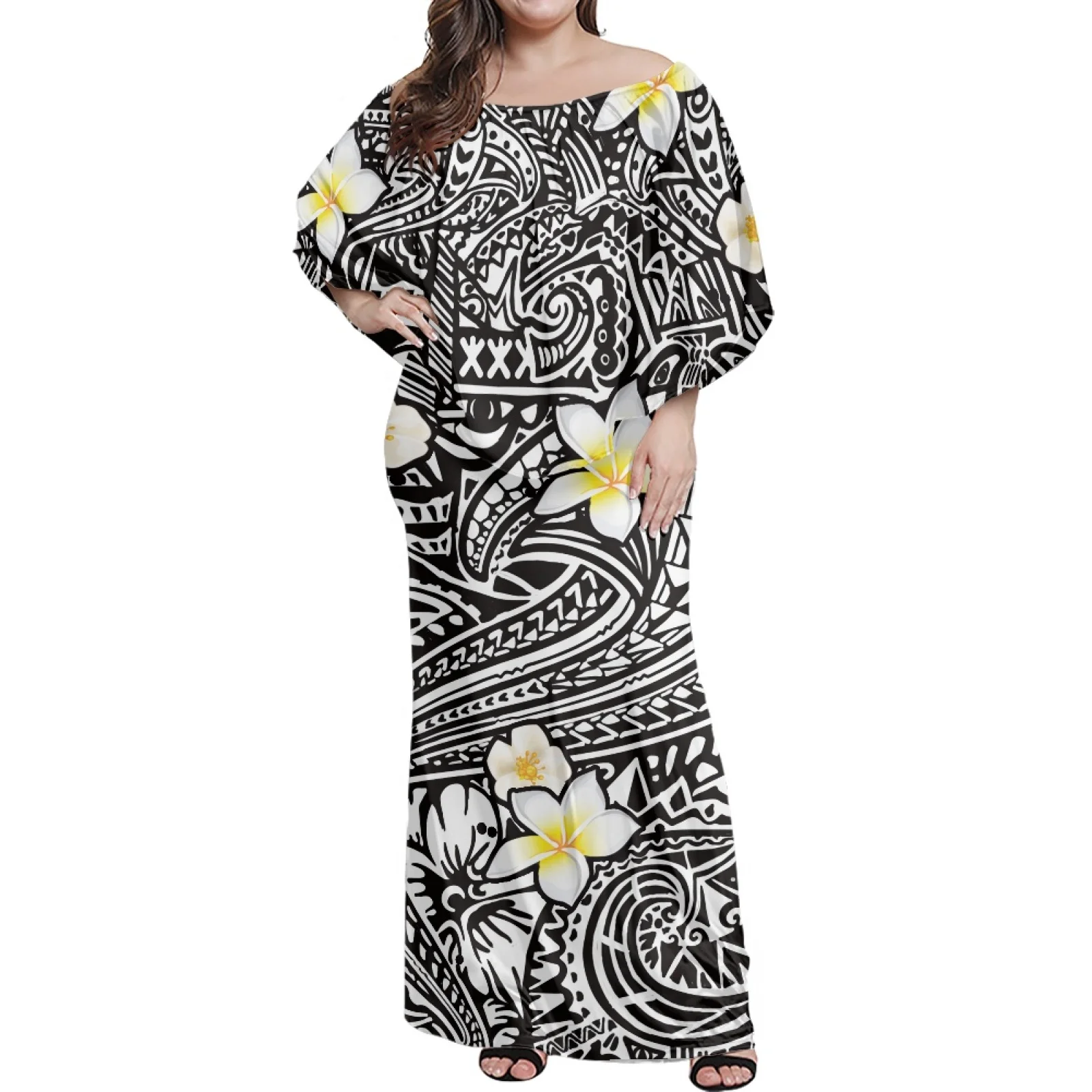 Women's Sexy Shawl 4XL Dress 2023 Samoa Tattoo Print Spring And Autumn High Quality Banquet Off-The-Shoulder Discounted Dress
Women's Sexy Shawl 4XL Dress 2023 Samoa Tattoo Print Spring And Autumn High Quality Banquet Off-The-Shoulder Discounted Dress