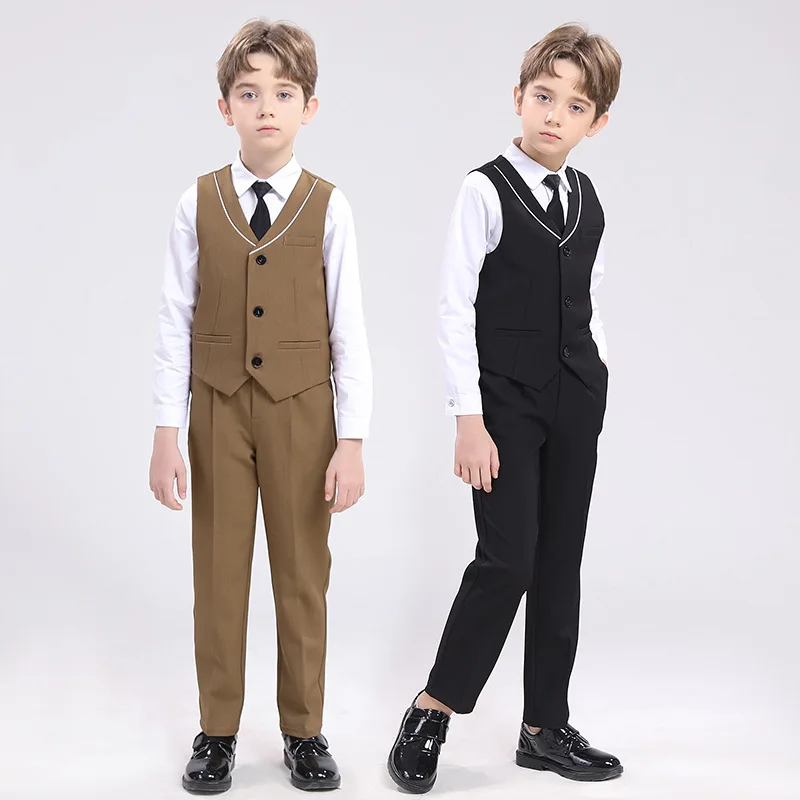 2-15Y Children's Suits V-neck Single Breasted Vest Fashion Clothes Kids Blazer Boys Suits Waistcoat Pants 2 Piece Set
2-15Y Children's Suits V-neck Single Breasted Vest Fashion Clothes Kids Blazer Boys Suits Waistcoat Pants 2 Piece Set