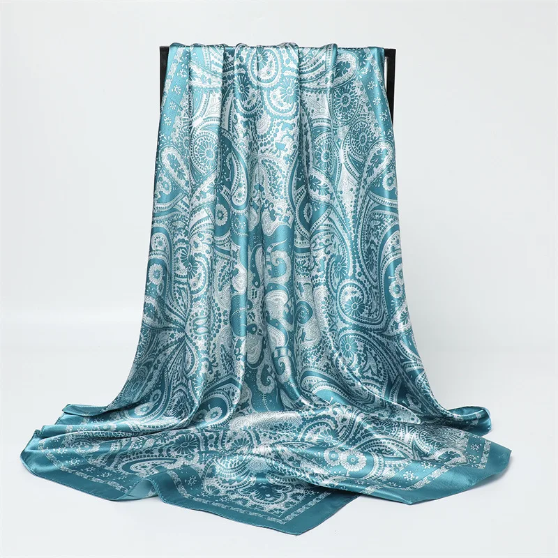 90*90cm Female Fashion Printed Square Scarf Women Big Silk Scarves Bandanas Luxury Beach Shawl Wraps Women Hijab Neckerchief
90*90cm Female Fashion Printed Square Scarf Women Big Silk Scarves Bandanas Luxury Beach Shawl Wraps Women Hijab Neckerchief