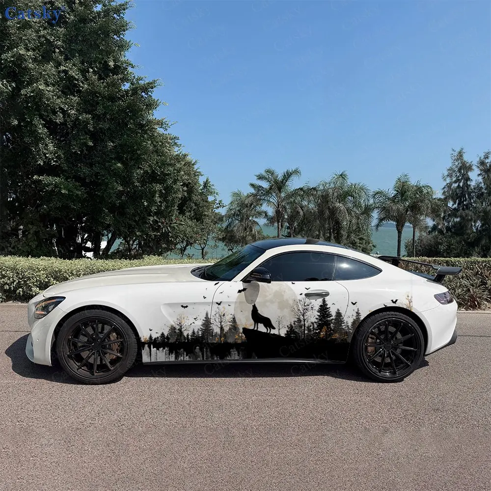 2pcs Lone Wolf Howling And Mountain, Durable, Fade-resistant, Enhance Vehicle Aesthetics With Artistic Design Car Vinyl Wraps
2pcs Lone Wolf Howling And Mountain, Durable, Fade-resistant, Enhance Vehicle Aesthetics With Artistic Design Car Vinyl Wraps