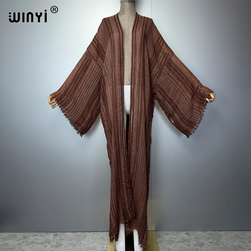WINYI Retro Kimono Maxi Cardigan for Women Elegant Open Front Kaftan Beach Wear Luxury Muslim Abaya Dubai Party Dress
WINYI Retro Kimono Maxi Cardigan for Women Elegant Open Front Kaftan Beach Wear Luxury Muslim Abaya Dubai Party Dress