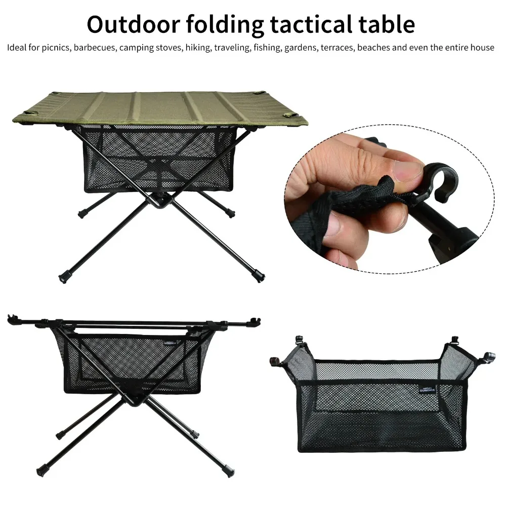 Camping Table Hanging Net Basket Folding Table Storage Rack Portable Mesh Bag Hook Holder for Outdoors Picnic Cookware Organizer
Camping Table Hanging Net Basket Folding Table Storage Rack Portable Mesh Bag Hook Holder for Outdoors Picnic Cookware Organizer