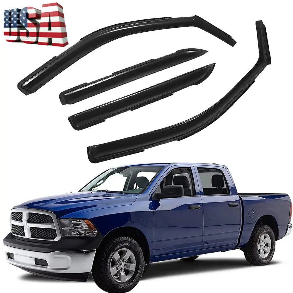 Fits for RAM 1500 Crew Cab 09-18 In-Channel Window Vent Visor Sun Rain Deflector
Fits for RAM 1500 Crew Cab 09-18 In-Channel Window Vent Visor Sun Rain Deflector