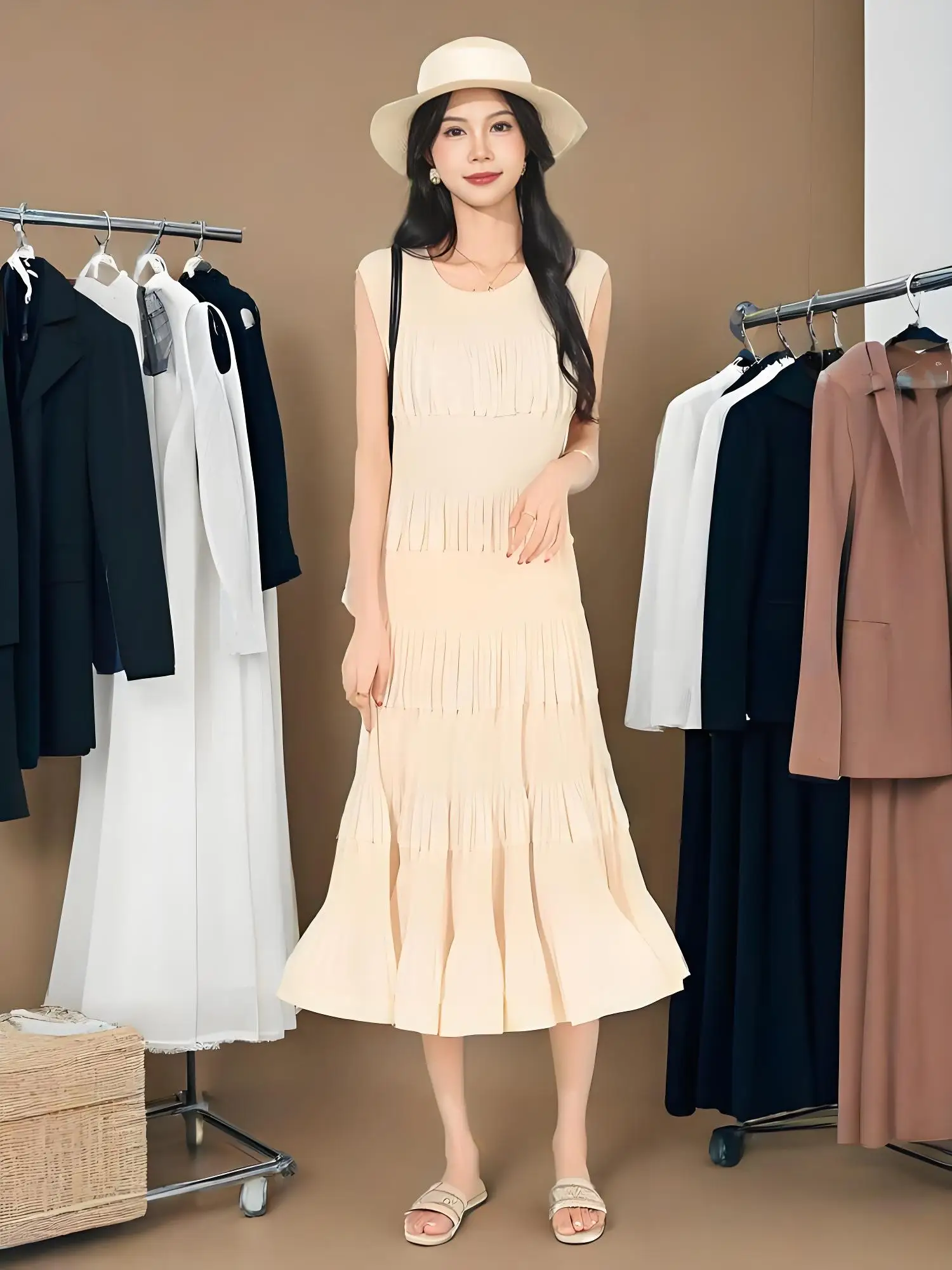Miyake 2025 Autumn New Dress Pleated High Sense Waist Thin Elegant Comfortable Pleated Suit Collar French Commuter Dress
Miyake 2025 Autumn New Dress Pleated High Sense Waist Thin Elegant Comfortable Pleated Suit Collar French Commuter Dress