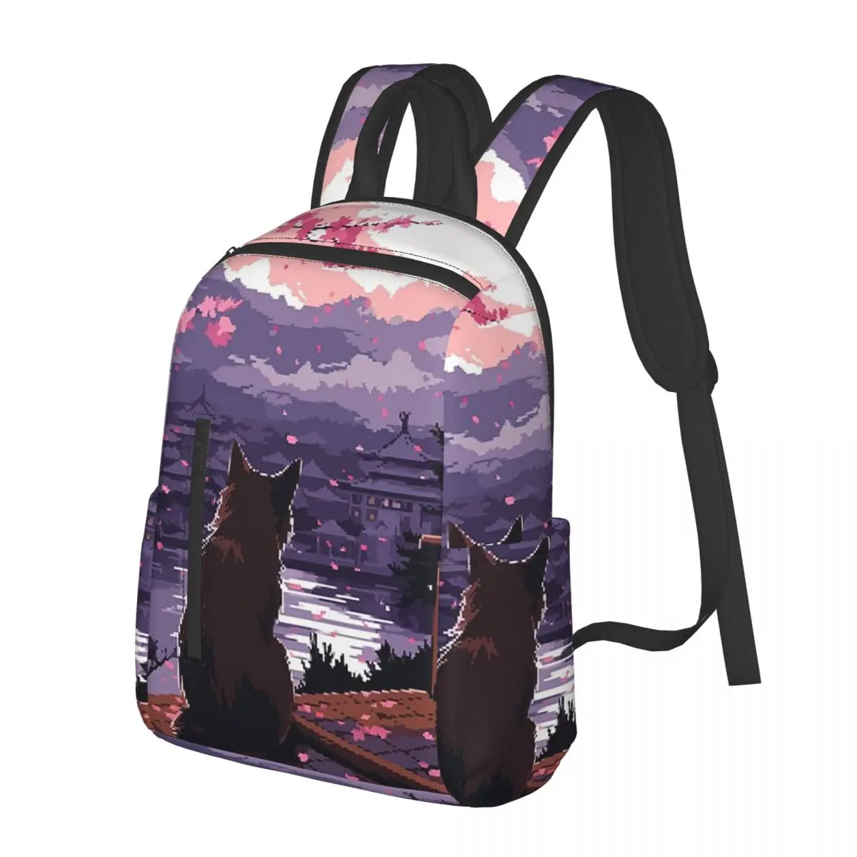 Cherry Blossom Sunset Cat Print Student Backpack School Bag Hiking Travel Daypack for Men Women Bookbag Shoulder Bags
Cherry Blossom Sunset Cat Print Student Backpack School Bag Hiking Travel Daypack for Men Women Bookbag Shoulder Bags