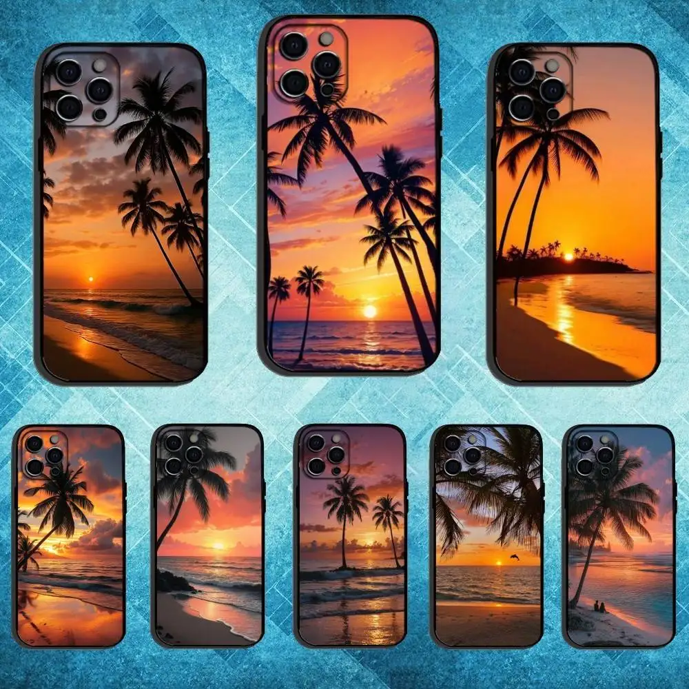 Sunset Coconut Tree Phone Case For iPhone17,16,15,14,13,12,11 Plus,Pro Max Soft Black Cover
Sunset Coconut Tree Phone Case For iPhone17,16,15,14,13,12,11 Plus,Pro Max Soft Black Cover