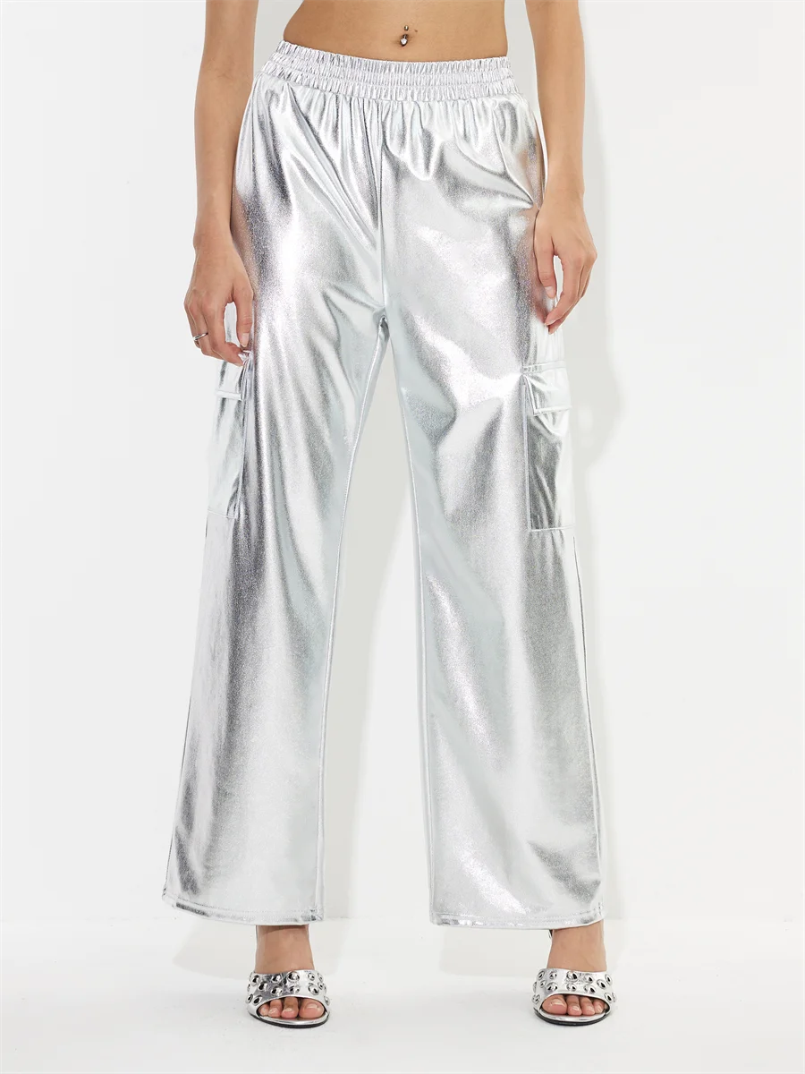 Benuynffy Elastic Waist Loose Casual Pants Women's American High Street Side Pocket Ladies Party Elegant Y2k Wide Leg Trousers
Benuynffy Elastic Waist Loose Casual Pants Women's American High Street Side Pocket Ladies Party Elegant Y2k Wide Leg Trousers