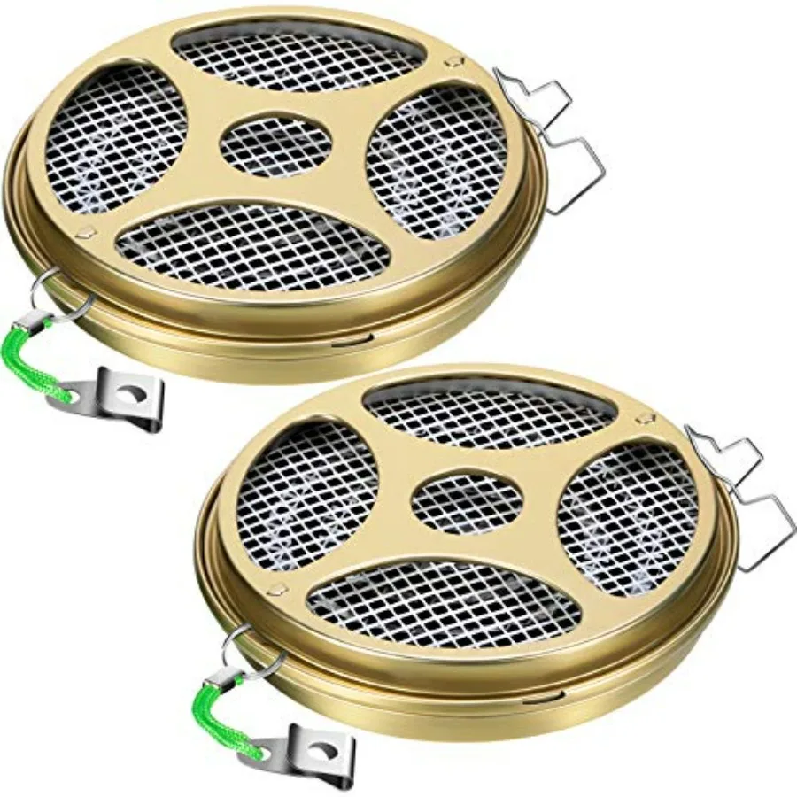2 Pcs Portable Mosquito Coil Holder Mosquito Coil and Incense Burner Metal Sandalwood Incense Burner for Camping Fishing Hiking
2 Pcs Portable Mosquito Coil Holder Mosquito Coil and Incense Burner Metal Sandalwood Incense Burner for Camping Fishing Hiking