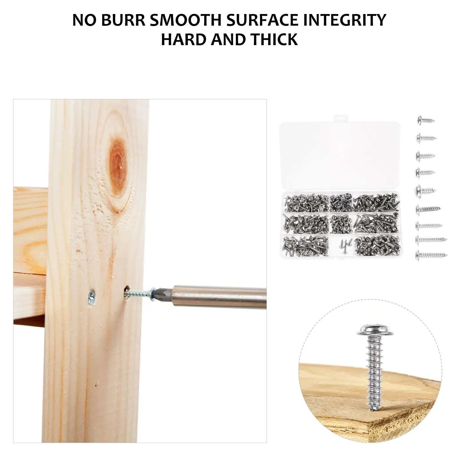 340 pcs Stainless Steel Screws Self-Drilling Drywall Bolts Silver For Woodworking Wall Repair Wear-Resistant Rust-Proof
340 pcs Stainless Steel Screws Self-Drilling Drywall Bolts Silver For Woodworking Wall Repair Wear-Resistant Rust-Proof