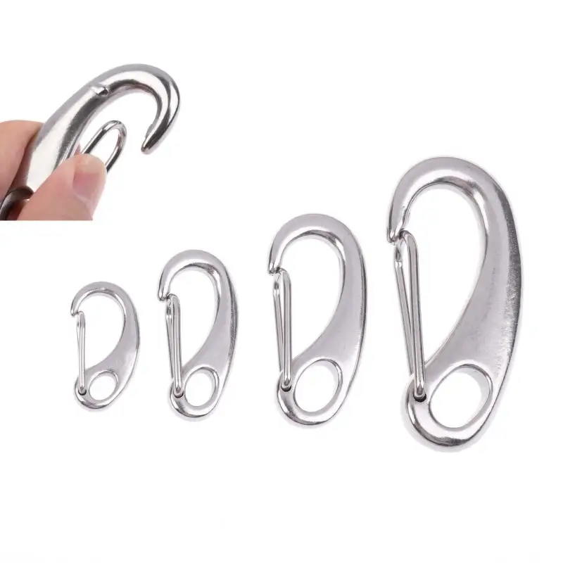 4Pcs Egg Shape Spring Snap Hooks Stainless Steel Multifunctional Hiking Camping Belt Carabiner Quick Release Hook
4Pcs Egg Shape Spring Snap Hooks Stainless Steel Multifunctional Hiking Camping Belt Carabiner Quick Release Hook
