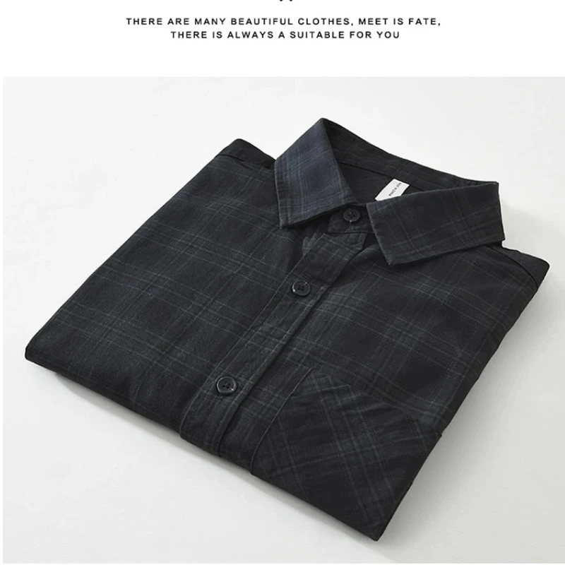 Japanese Retro Plaid Long Sleeve Shirt Men Spring Fall Casual Shirts Slim Lapel Pocket Pure Cotton Button Up Shirt Men 2026 New
Japanese Retro Plaid Long Sleeve Shirt Men Spring Fall Casual Shirts Slim Lapel Pocket Pure Cotton Button Up Shirt Men 2026 New