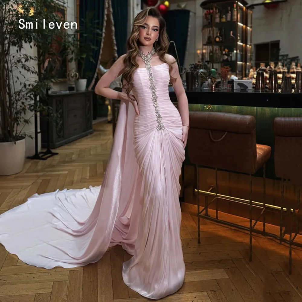 Smileven Luxury Mermaid Prom Dress Halter Beading Elegant Gowns for Gala Party Appliques Pleat Evening Dress Customized 2026
Smileven Luxury Mermaid Prom Dress Halter Beading Elegant Gowns for Gala Party Appliques Pleat Evening Dress Customized 2026