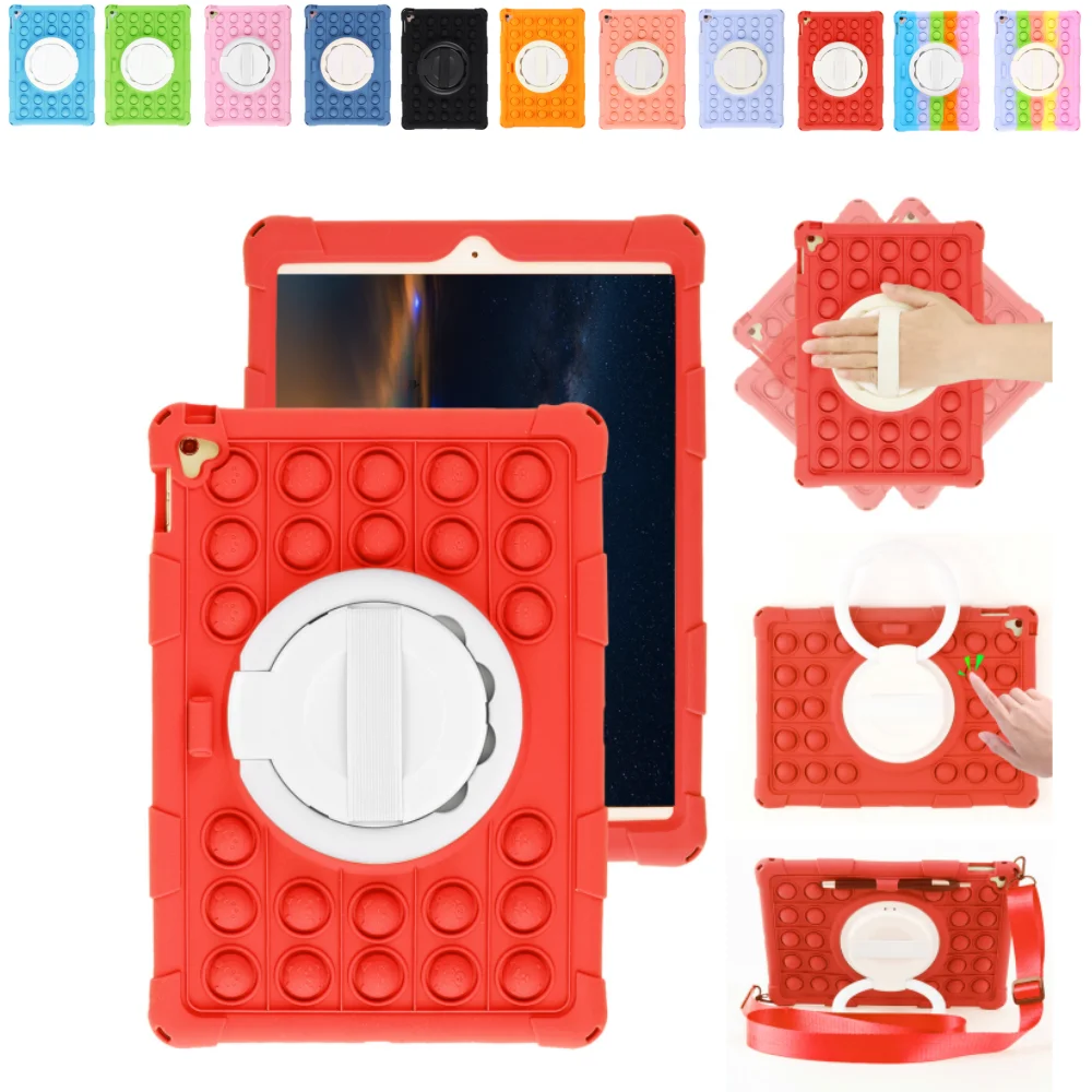 Детская модель для iPad 10,2, 9, 8, 7 поколения, Air 3, 10,5 дюйма, силиконовый мультяшный декомпрессионный пузырьковый чехол с плечевым ремнем и ручкой
Детская модель для iPad 10,2, 9, 8, 7 поколения, Air 3, 10,5 дюйма, силиконовый мультяшный декомпрессионный пузырьковый чехол с плечевым ремнем и ручкой