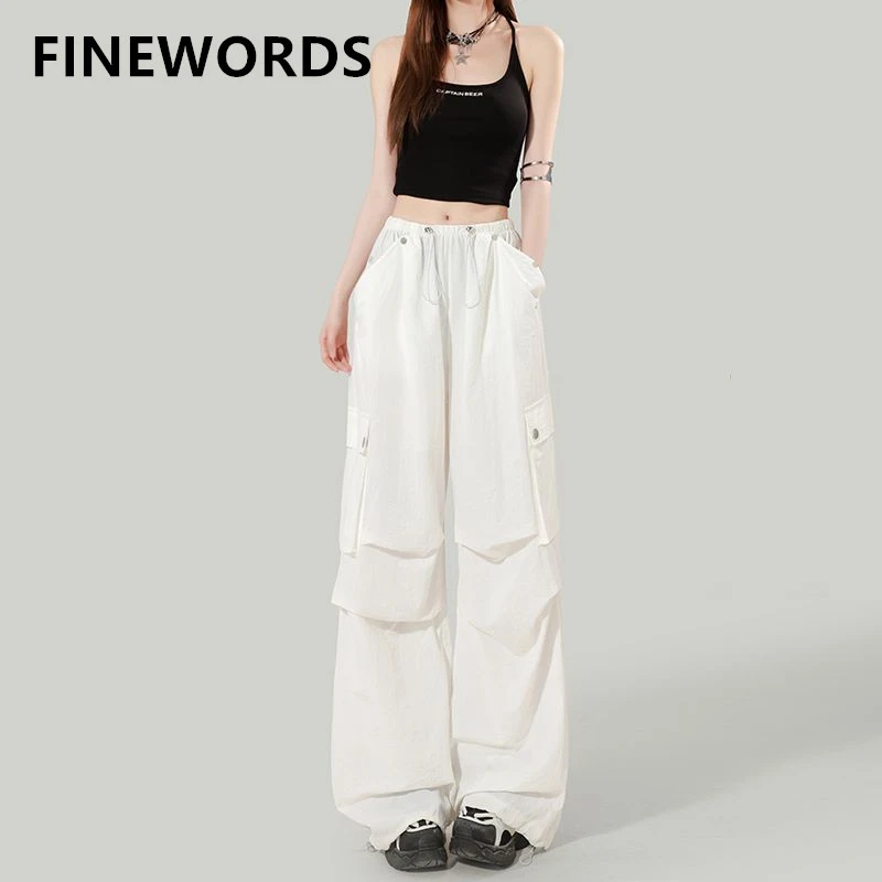 FINEWORDS Vintage High Waist Pants Women Streetwear Easymatch Wide Leg Pants Solid Daily Wear Baggy Pants
FINEWORDS Vintage High Waist Pants Women Streetwear Easymatch Wide Leg Pants Solid Daily Wear Baggy Pants