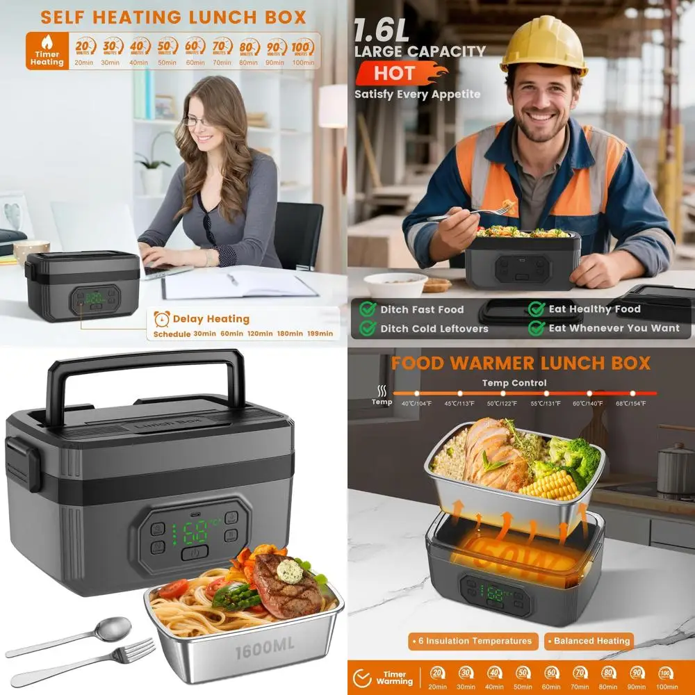 Портативный электрический ланчбокс на 1,6 л с аккумулятором 24000 мАч для мужчин, для офиса и прогулок, с функцией подогрева
Портативный электрический ланчбокс на 1,6 л с аккумулятором 24000 мАч для мужчин, для офиса и прогулок, с функцией подогрева
