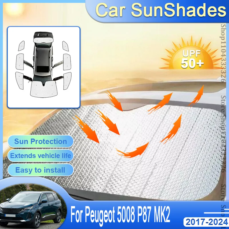 For Peugeot 5008 P87 MK2 2017~2024 Car Sunshades Sun Visors Window Windshield Curtains Anti-UV Auto Accessories Protection Shade
For Peugeot 5008 P87 MK2 2017~2024 Car Sunshades Sun Visors Window Windshield Curtains Anti-UV Auto Accessories Protection Shade