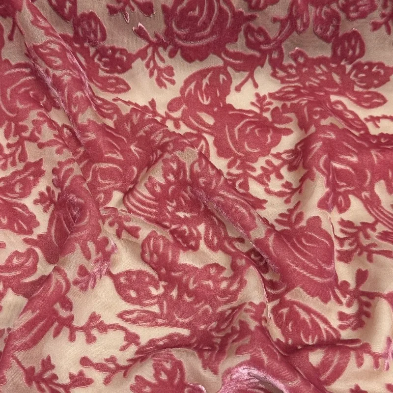 Deep Red Semi Transparent Velvet Fabric Soft Elegant Evening Dress Qipao Designer Fashion Mulberry Silk DIY Home Craft Material
Deep Red Semi Transparent Velvet Fabric Soft Elegant Evening Dress Qipao Designer Fashion Mulberry Silk DIY Home Craft Material
